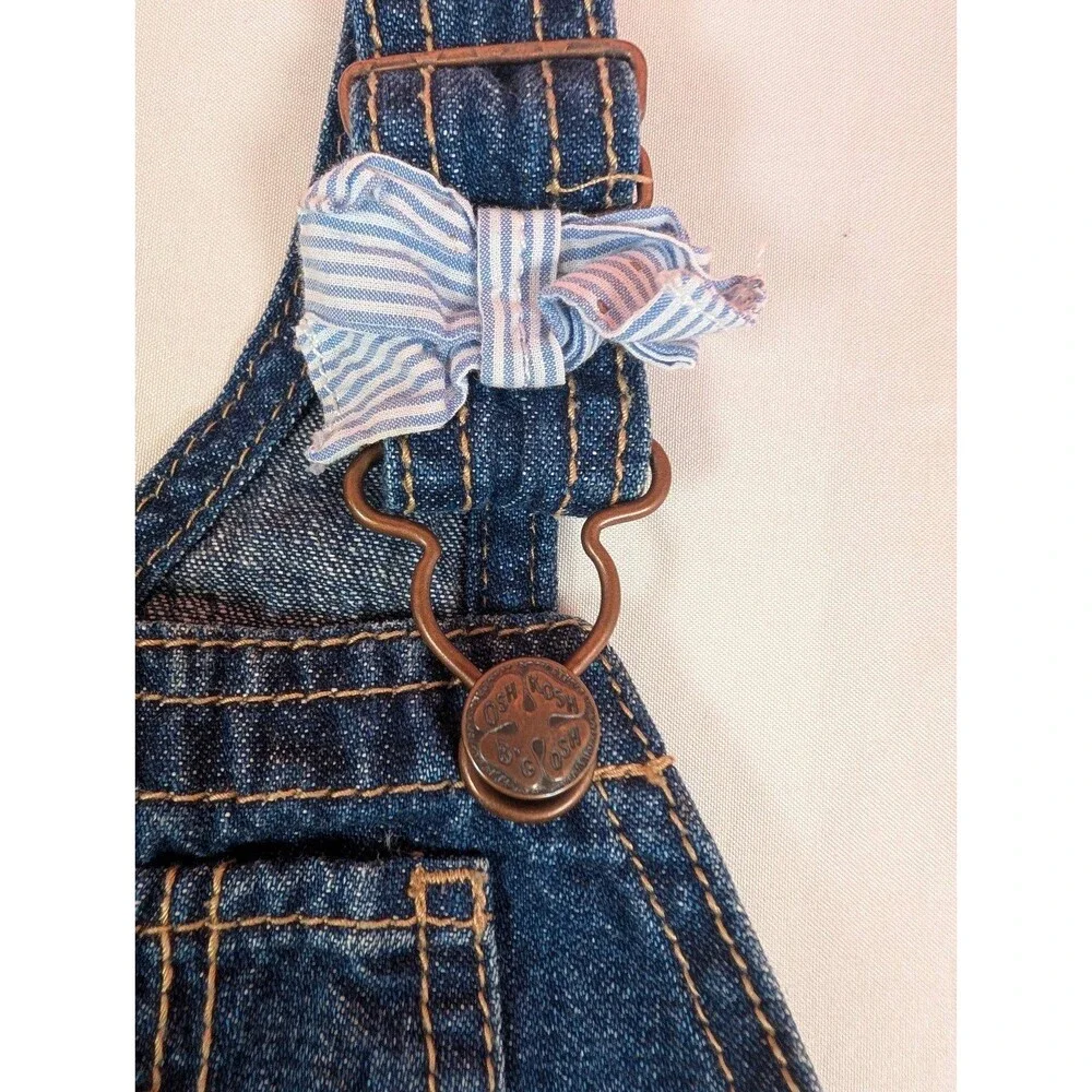 Baby Girls Osh Kosh B'Gosh Denim Skirt Overalls 24M Dark Wash